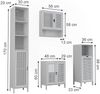 Badmöbel-Set Liora Weiß 4 Teile Vicco Bild 2