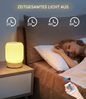 SinLaw LED Nachtlicht LED Touch Nachtlicht RGB, USB-Ladefunktion, dimmbar, Timer, Holzoptik, LED, Touch Tischlampe mit RGB Farbwechsel Bild 4