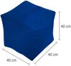 Green Bean® Sitzsack-Hocker 40x40x40cm mit EPS-Perlen Füllung - Sitz-Pouf für Sitzsäcke - Sitzhocker für Kinder und Erwachsene - Blau Bild 5