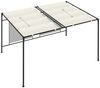 Pavillon mit Ausziehbarem Dach, 180 g/m², Eisen/Polyester Cremeweiß, 4 x 3 x 2,3 m Bild 5