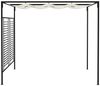 Pavillon mit Ausziehbarem Dach, 180 g/m², Eisen/Polyester Cremeweiß, 4 x 3 x 2,3 m Bild 3
