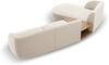 Micadoni Modulares Sofa Miley mit Recamiere 3-Sitzer Links Samtstoff Bluvel Helles Beige Bild 4