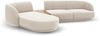 Micadoni Modulares Sofa Miley mit Recamiere 3-Sitzer Links Samtstoff Bluvel Helles Beige Bild 3