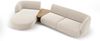Micadoni Modulares Sofa Miley mit Recamiere 3-Sitzer Links Samtstoff Bluvel Helles Beige Bild 2