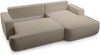 AX LIVING Ablia Beige Sofa L Form mit Schlaffunktion 267 cm breit R Bild 4