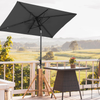 Sekey 200 × 125 cm Sonnenschirm, Rechteckig mit Halterung, Sonnenschirmhalter für Balkon, Kippbar UPF 50+ Bild 4