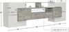 TV-Schrank 200x35x60 cm, mit LED-Beleuchtung, 6 Türen, 2 Schubladen, MDF in Hochglanz Weiß-Beton-Optik Bild 5