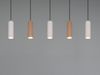 Moderne LED Pendelleuchte 5-flammig aus Metall Grau & Coffee, Breite 85cm Bild 4