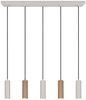 Moderne LED Pendelleuchte 5-flammig aus Metall Grau & Coffee, Breite 85cm Bild 2