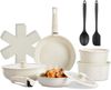 FOHERE Topf-Set Kochgeschirr-Set mit abnehmbaren Griff, Keramik (Set, 17-tlg), für alle Herdarten, mit stapelbarem Design Bild 5