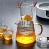FELIXLEO Caydanlik-Teekanne Teekanne gestreiftes Glas mit Griff verdickter hitzebeständiger 1000ml, (1-St) Bild 4