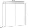 Badplaats Spiegelschrank Toledo 60 x 60 cm Cashmere - Badezimmerschrank mit Spiegel und 2 Türen Bild 3