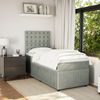 vidaXL Boxspringbett mit Matratze Hellgrau 90x190 cm Samt 3292226 Bild 3