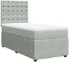 vidaXL Boxspringbett mit Matratze Hellgrau 90x190 cm Samt 3292226 Bild 2