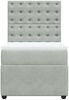 vidaXL Boxspringbett mit Matratze Hellgrau 90x190 cm Samt 3292226 Bild 4
