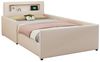 REDOM Polsterbett Funktionsbett Kinderbett Stauraumbett Gästebett Jugendbett Einzelbett (Mit Nachtlicht und USB-Ladeanschluss, Erhöhte Seitenteile für Sicherheit, Praktische Ablagefächer – Ideal für Jungen und Mädchen im Kinderzimmer, 90x200cm), ohne M... Bild 4