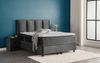 abc bedding Boxspringbett Komfortbett NORA mit Samt Velours Stoff in Anthrazit Grau, Voll-orthopädisches Schlafsystem inklusive Bettkasten Bild 4