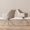 Bronx71 Esszimmerstuhl Ida recycelter Stoff 180° drehbar taupe Bild 4