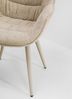 Armlehnenstuhl Thelma Greige, Polyester, Beige, 65 x 82 x 60 cm Bild 5