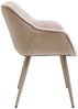 Armlehnenstuhl Thelma Greige, Polyester, Beige, 65 x 82 x 60 cm Bild 3