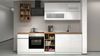 Dmora Vollständige Küche Fonti, Set mit Speisekammer, Küchenzeile Schrank, Linearer Blocksatz, 100 % Made in Italy, 255 x 60 x 85 cm, glänzendes Weiß und Eiche Bild 5