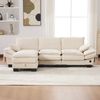 Modulares 3-Sitzer Sofa mit Hocker B 260 x T 132 x H 84 cm aus Cord mit USB-C Bild 3