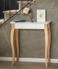 Ragaba Schreibtisch mit Schublade, MDF & Massives Buchenholz, 65x40 cm, Weiß Bild 2