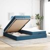 vidaXL Bettgestell mit Matratze mit Matratze 2 pcs Blau Samt 3399586 Bild 3