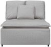 vidaXL Modulares Sofa Mittelmodul mit Kissen Wolkengrau 100 cm 4104426 Bild 3