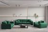 Sofa Designersofa CELES PREMIUM 2-Sitzer in Stoff Opera Velvet Grün Bild 2