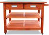 HABAU Serviertisch aus Lärche, mit Rollen und 2 Schubladen, Braun, 107 x 56 x 85 cm Bild 2