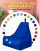 PATCH HOME Lounge Sessel Sitzsack– XL – Blau, bequemer Sitzsack aus Luxus-Polyester-Gewebe, bereits befüllt Bild 5