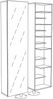 Schuhschrank >Woody< (BxHxT: 45x176x25 cm) in weiß matt - 45x176x25cm (BxHxT) Bild 2