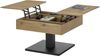 Couchtisch >ASHTON< aufklappbar, Eiche furniert / schwarz - 70x45x70 (BxHxT) Bild 2