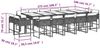 vidaXL 15-tlg. Garten-Essgruppe mit Kissen Beigemischung Poly Rattan 3211416 Bild 5