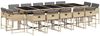 vidaXL 15-tlg. Garten-Essgruppe mit Kissen Beigemischung Poly Rattan 3211416 Bild 2
