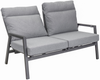 SONDRINO Living Sofa, 2-Sitzer, inkl. Sitzkissen hellgrau, Gestell: aluminium anthrazit Bild 3