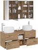 vidaXL Badezimmermöbel-Set 4 pcs Artisan-Eiche Ingenieurholz und Glas 3407030 Bild 3