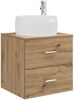 vidaXL Badezimmermöbel-Set 4 pcs Artisan-Eiche Ingenieurholz und Glas 3407030 Bild 5