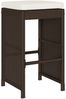 vidaXL Garten-Barhocker mit Kissen 6 Stk. Braun Poly Rattan 368691 Bild 3