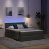 vidaXL LED-Speicherbett mit Matratze Dunkelgrau 140 x 190 cm Stoff 3371269 Bild 5