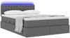 vidaXL LED-Speicherbett mit Matratze Dunkelgrau 140 x 190 cm Stoff 3371269 Bild 3
