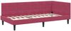 vidaXL Eckbettgestell mit Kopfteil Weinrot 100 cm x 200 cm Samt 42016442 Bild 4