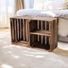 Holzkisten Weinkisten Kisten Vintage 4er Set Geflammt 50 x 40 x 30cm Regal Bild 5