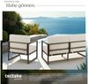 tectake Essgruppe Garten-Loungeset, (Set, 3-tlg), Pulverbeschichtete Stahlgestelle für maximale Stabilität Bild 4