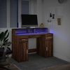 vidaXL LED-Schreibtisch Braun Eichen-Optik 120x55x91 Holzwerkstoff 3309417 Bild 4
