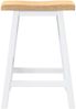 vidaXL Barhocker 2 Stk. Weiß Massivholz Gummibaum 4102545 Bild 5