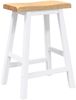 vidaXL Barhocker 2 Stk. Weiß Massivholz Gummibaum 4102545 Bild 4