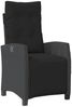 vidaXL 3-tlg. Bistro-Set mit Kissen Schwarz Poly Rattan 365249 Bild 4