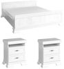 Bettanlage Kora 5-tlg Doppelbett Nachttische 180x200cm mit Lattenrost andersen pinie rustikal Bild 1